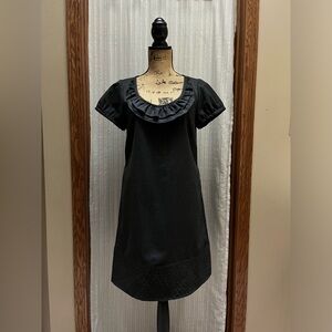 Gap Gray Shift Dress Wool Pockets Short Sleeve Stretch Career Office Size 6